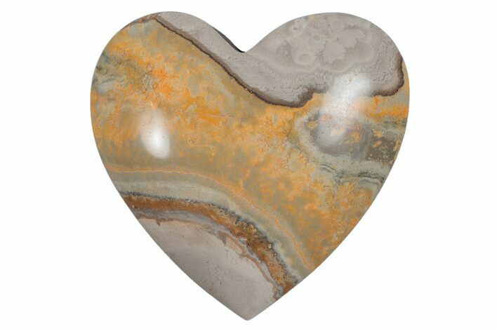 Polished Bumblebee Jasper Heart - Indonesia #210552